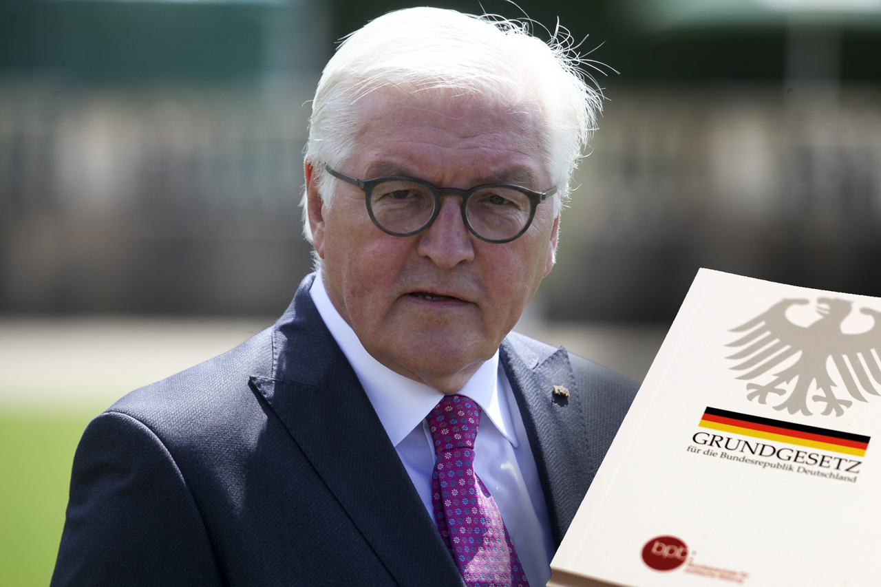 Steinmeier überreicht Neudeutschen Eingeschränktes Grundgesetz